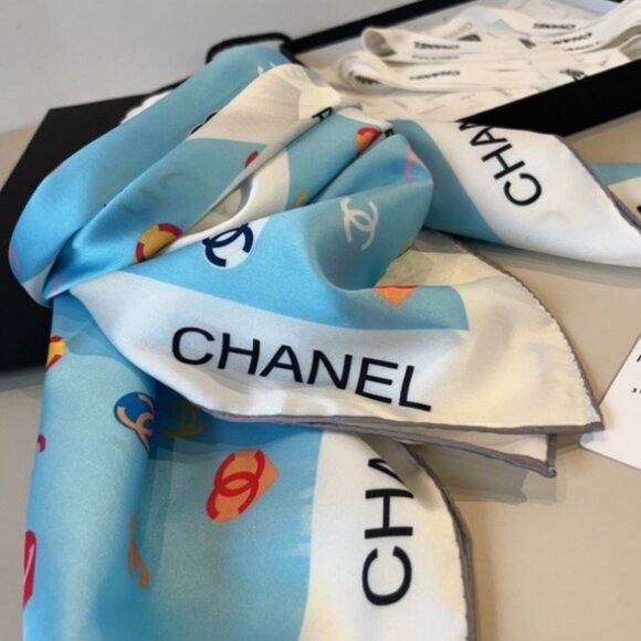 Chanel Light-As-Air Silk Scarf - Picture 1 of 7